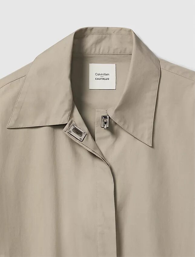 Mini-skjortklänning i poplin Mini-skjortklänning i poplin