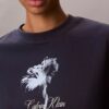 Mini-T-shirtklänning med blommönster