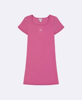 Mini-T-shirtklänning med Monogram för flickor Mini-T-shirtklänning med Monogram för flickor