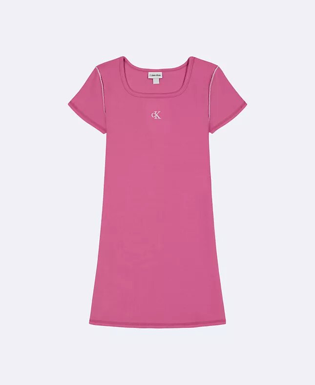 Mini-T-shirtklänning med Monogram för flickor Mini-T-shirtklänning med Monogram för flickor
