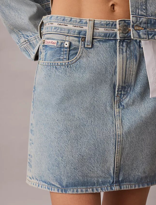 Minikjol i Denim med logotyp Minikjol i Denim med logotyp
