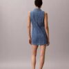 Miniklänning med denim sömmar Miniklänning med denim sömmar