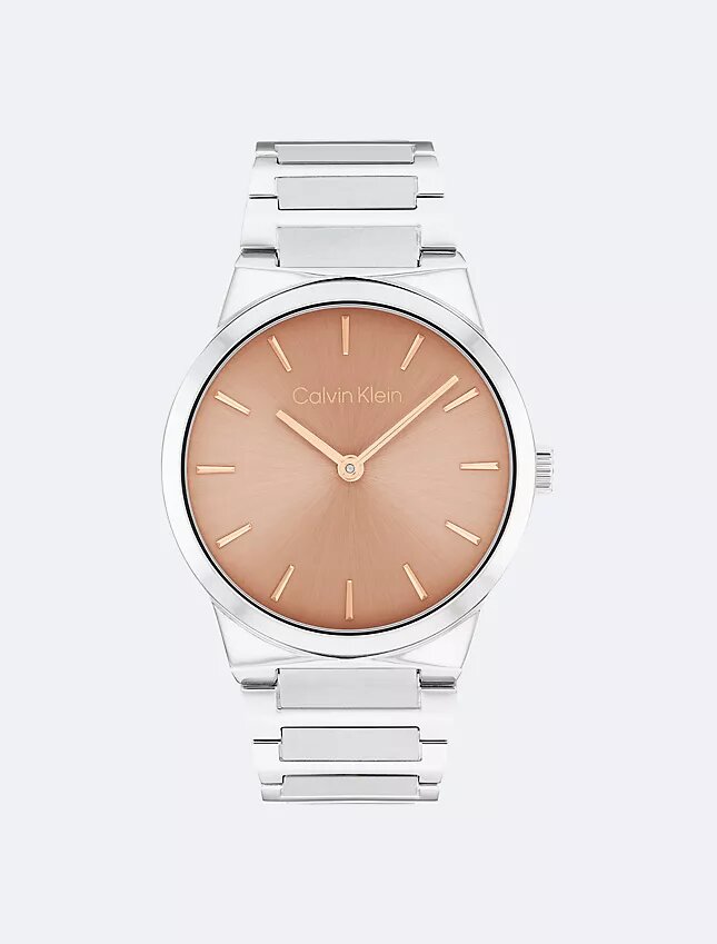 Minimalistisk klocka med integrerat länkararmband, 32 mm Minimalistisk klocka med integrerat länkararmband, 32 mm