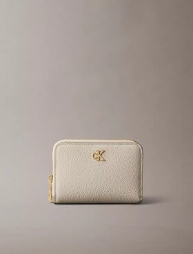 Minimalistisk plånbok med Monogram och dragkedja