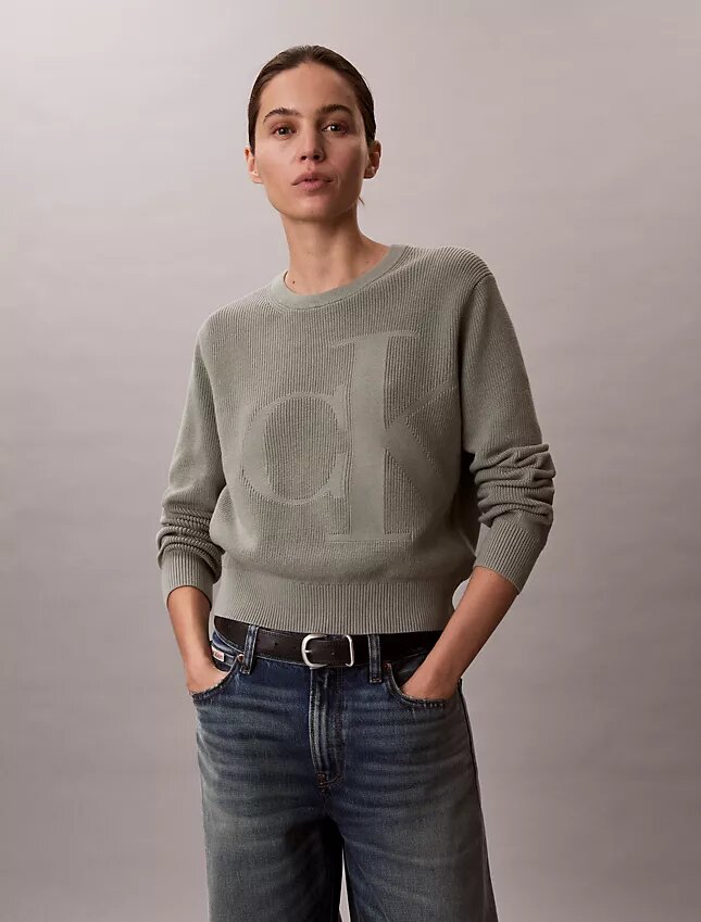 Mjuk bomullströja med Monogram Mjuk bomullströja med Monogram