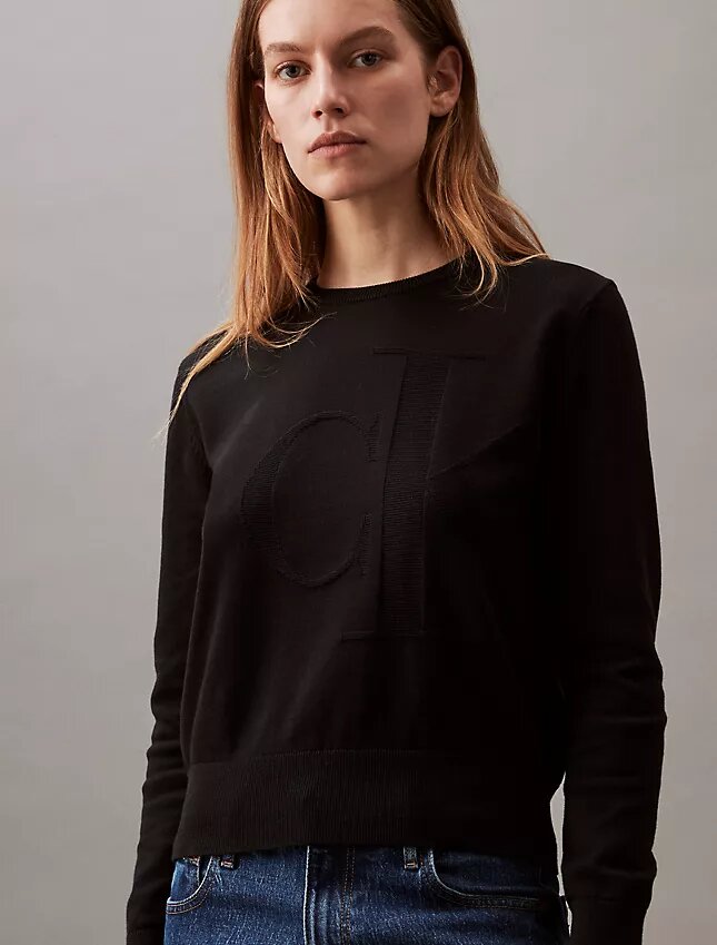 Mjuk bomullströja med Monogram Mjuk bomullströja med Monogram