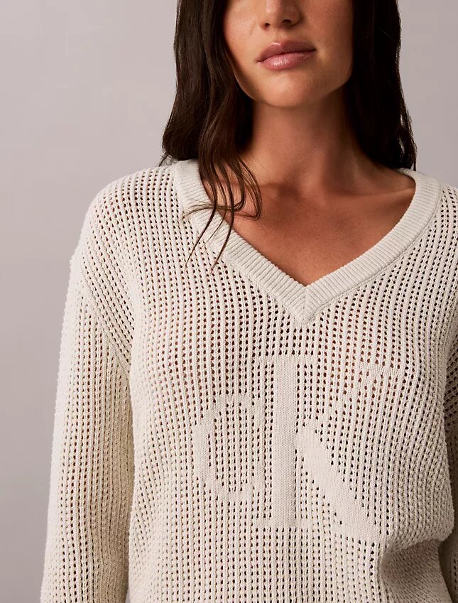 Mjuk bomullströja med Monogram Mjuk bomullströja med Monogram
