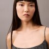 Mönstrad, avslappnad camisole i chiffong Mönstrad, avslappnad camisole i chiffong