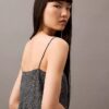 Mönstrad, avslappnad camisole i chiffong Mönstrad, avslappnad camisole i chiffong