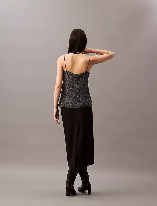Mönstrad, avslappnad camisole i chiffong Mönstrad, avslappnad camisole i chiffong