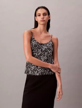 Mönstrad satin-camisole