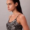Mönstrad satin-camisole Mönstrad satin-camisole