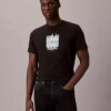 Modern Calvin Klein-T-shirt med grafiskt logo Modern Calvin Klein-T-shirt med grafiskt logo