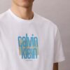 Modern Calvin Klein-T-shirt med grafiskt logo Modern Calvin Klein-T-shirt med grafiskt logo