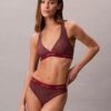 Modern logotyp, triangel-bikini-toppar med racerrygg Modern logotyp, triangel-bikini-toppar med racerrygg