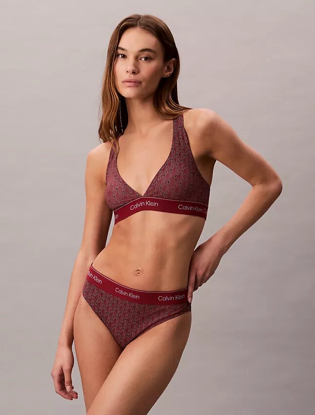 Modern logotyp, triangel-bikini-toppar med racerrygg Modern logotyp, triangel-bikini-toppar med racerrygg