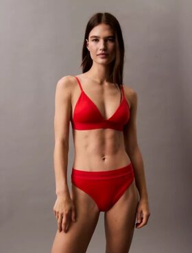 Modern triangel-bikini-toppar med logotyp
