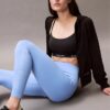 Moderna sportleggings med hög midja och 7/8-längd Moderna sportleggings med hög midja och 7/8-längd
