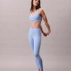 Moderna sportleggings med hög midja och logotyp i linningen, 7/8-längd Moderna sportleggings med hög midja och logotyp i linningen, 7/8-längd