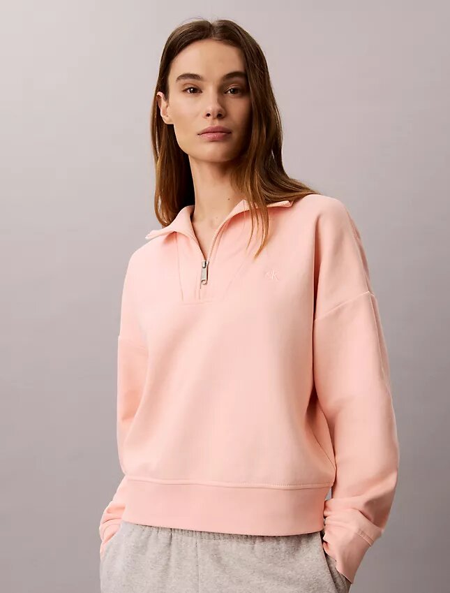 Monogram Fleece Quarter Zip Sweatshirt Monogram Fleece Quarter Zip Sweatshirt