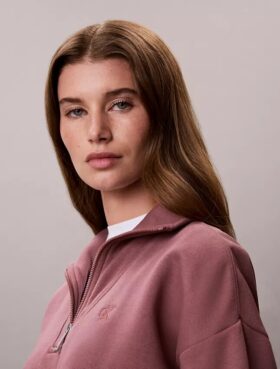 Monogram Fleece Quarter Zip Sweatshirt