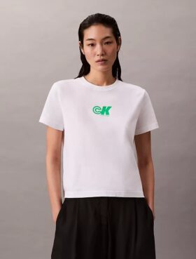 Monogram-logotyp, grafisk, smal T-shirt