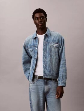 Monogram Trucker Jacket i Denim från 90-talet