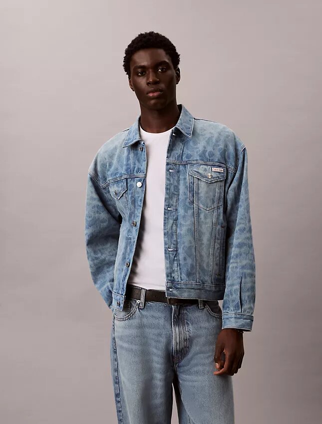 Monogram Trucker Jacket i Denim från 90-talet Monogram Trucker Jacket i Denim från 90-talet