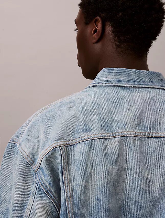 Monogram Trucker Jacket i Denim från 90-talet Monogram Trucker Jacket i Denim från 90-talet