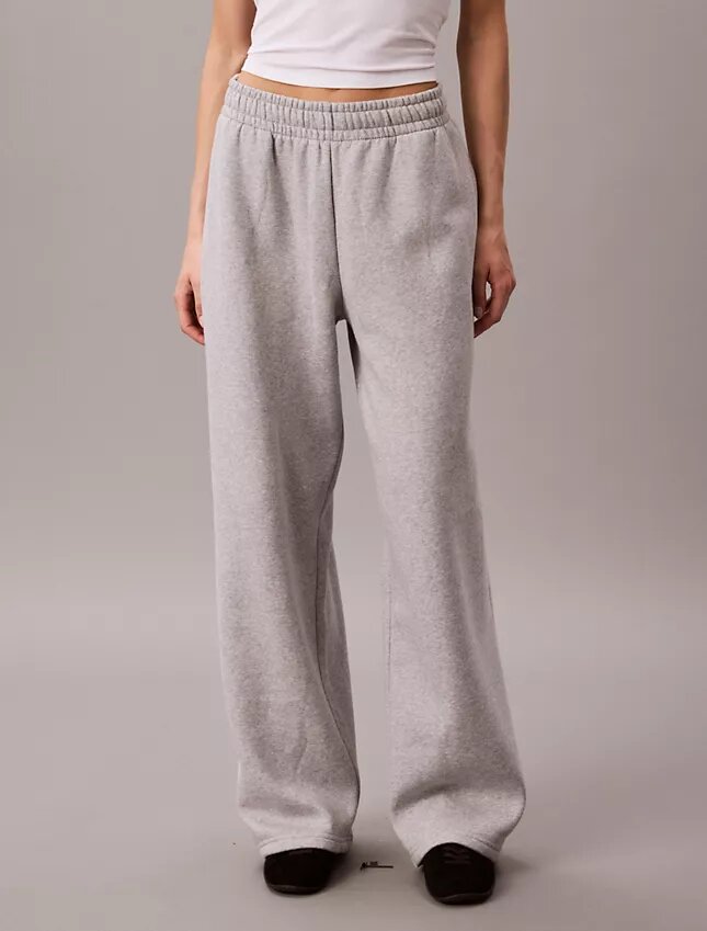 Monologo fleece-joggingbyxor med vida ben Monologo fleece-joggingbyxor med vida ben