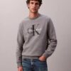 Monologo fleece-tröja med rund hals Monologo fleece-tröja med rund hals