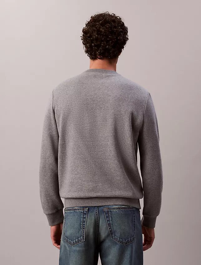 Monologo fleece-tröja med rund hals Monologo fleece-tröja med rund hals