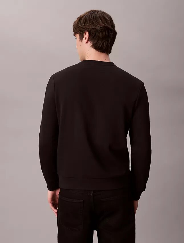 Monologo fleece-tröja med rund hals Monologo fleece-tröja med rund hals