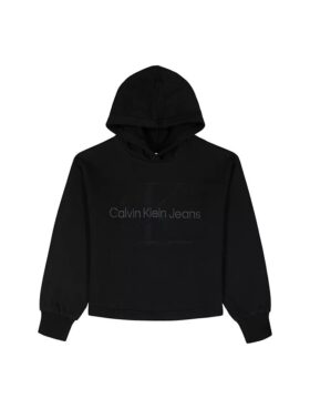 Monologo-fleecehoodie för flickor