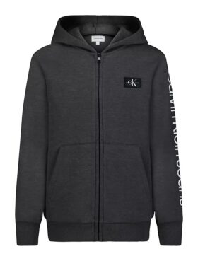 Monologo-hoodie med dragkedja för pojkar