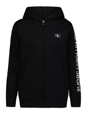 Monologo-hoodie med dragkedja för pojkar