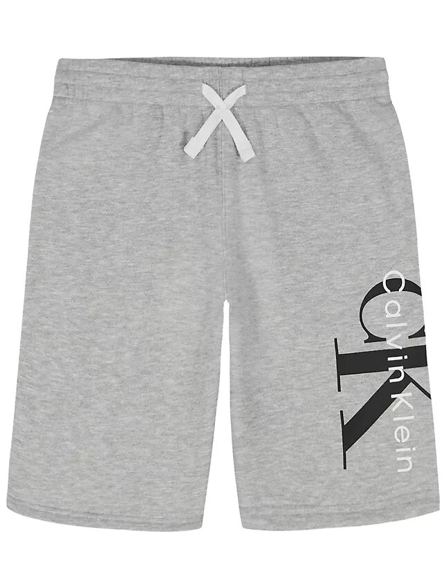 Monologo-shorts i stickat med tryck för pojkar Monologo-shorts i stickat med tryck för pojkar