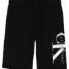 Monologo-shorts i stickat med tryck för pojkar Monologo-shorts i stickat med tryck för pojkar