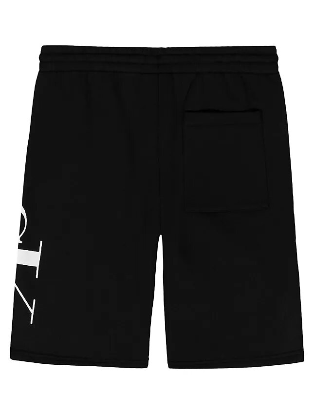 Monologo-shorts i stickat med tryck för pojkar Monologo-shorts i stickat med tryck för pojkar