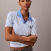 Monologo Stripe Rib Polo T-shirt Monologo Stripe Rib Polo T-shirt