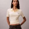 Monologo Stripe Rib Polo T-shirt Monologo Stripe Rib Polo T-shirt