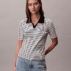 Monologo Stripe Rib Polo T-shirt Monologo Stripe Rib Polo T-shirt
