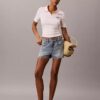 Monologo Stripe Rib Polo T-shirt Monologo Stripe Rib Polo T-shirt