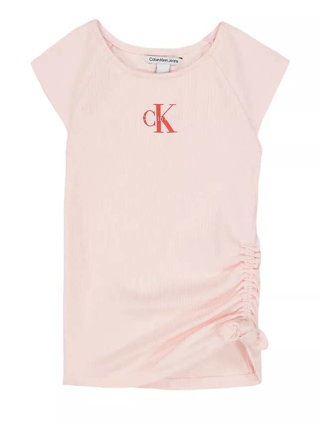 Monologo T-shirt med volanger på sidan för flickor Monologo T-shirt med volanger på sidan för flickor