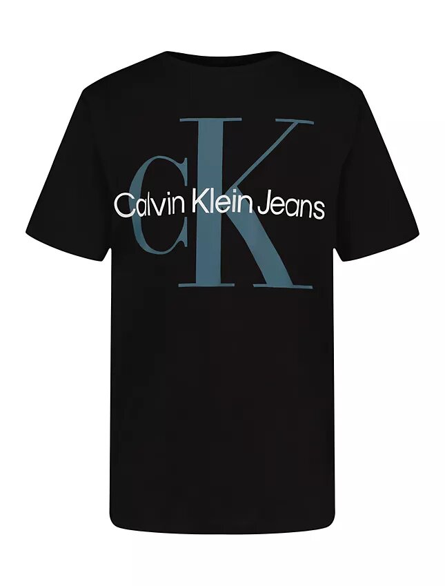 Oversized T-shirt med Monogram och rund hals för pojkar Oversized T-shirt med Monogram och rund hals för pojkar