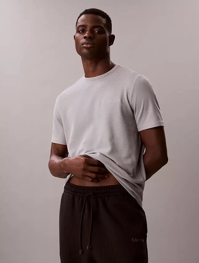 Piqué-T-shirt med rund hals Piqué-T-shirt med rund hals