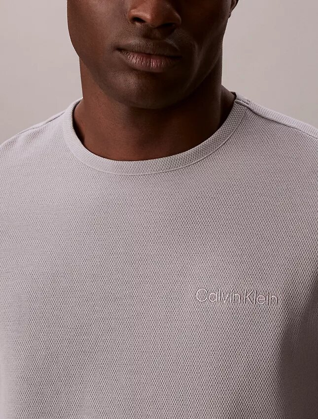 Piqué-T-shirt med rund hals Piqué-T-shirt med rund hals