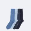 Platta strumpor med logotyp, 4-pack