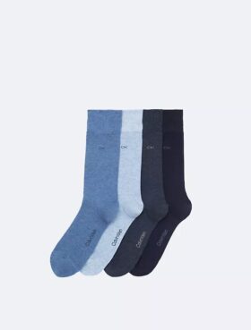 Platta strumpor med logotyp, 4-pack Platta strumpor med logotyp, 4-pack