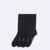 Platta strumpor med logotyp, 4-pack